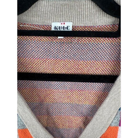 New KULE Capucine Cardigan Sweater Multicolor Check Size M Cahsmere Blend - Picture 7 of 7
